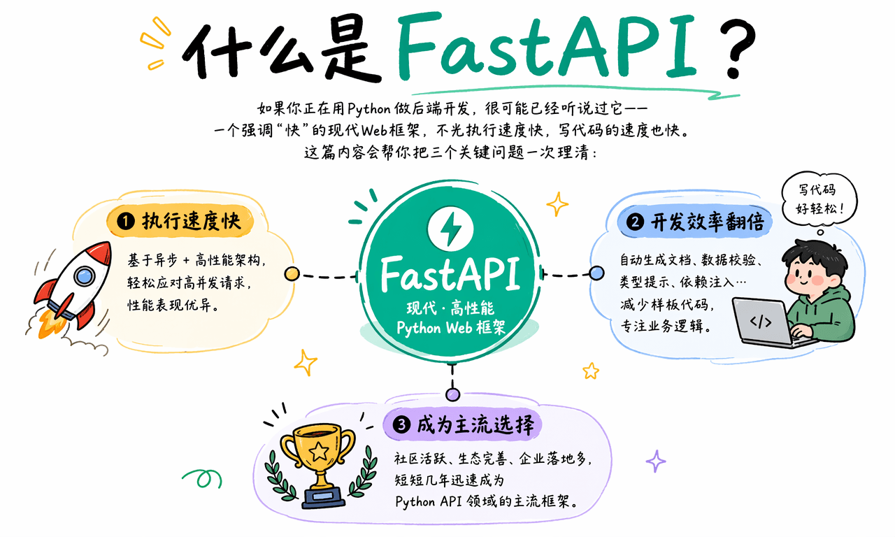 FastAPI：Python 写 API 为什么首选它？异步与自动文档是关键