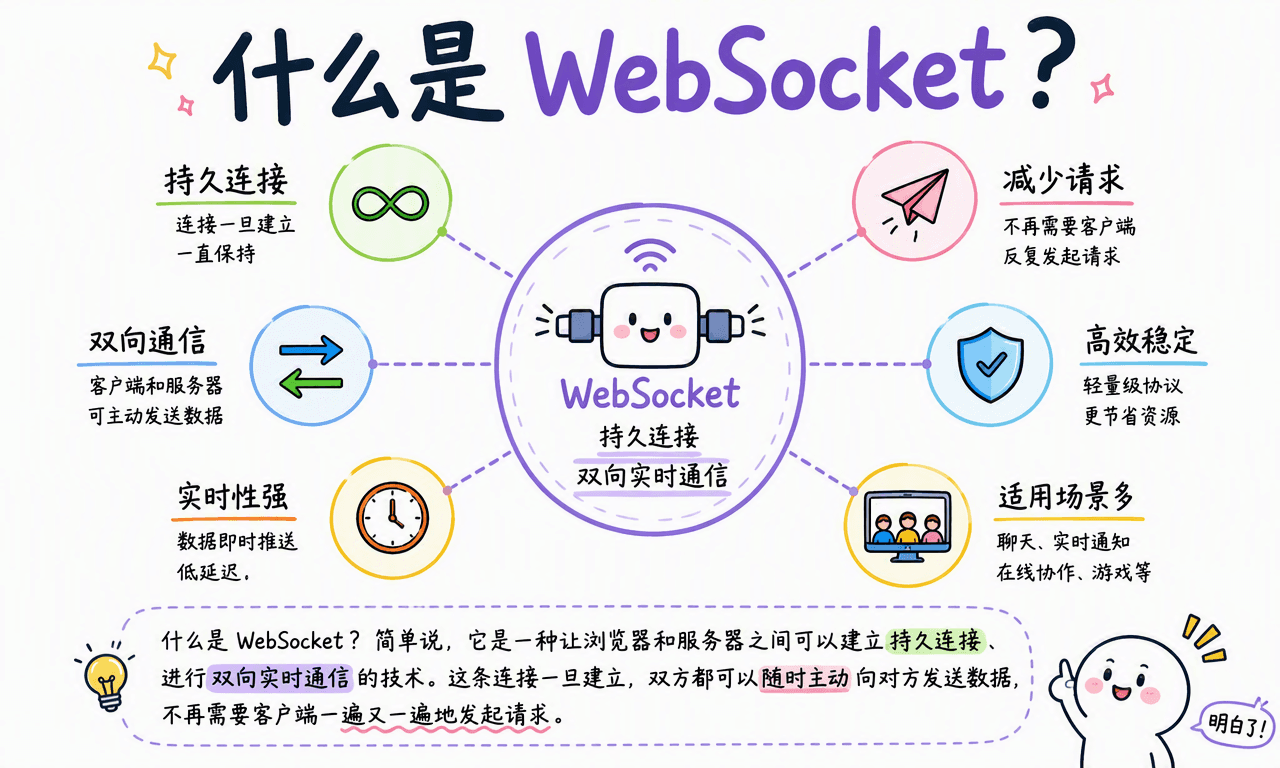 什么是 WebSocket？从握手到实时通信的完整过程