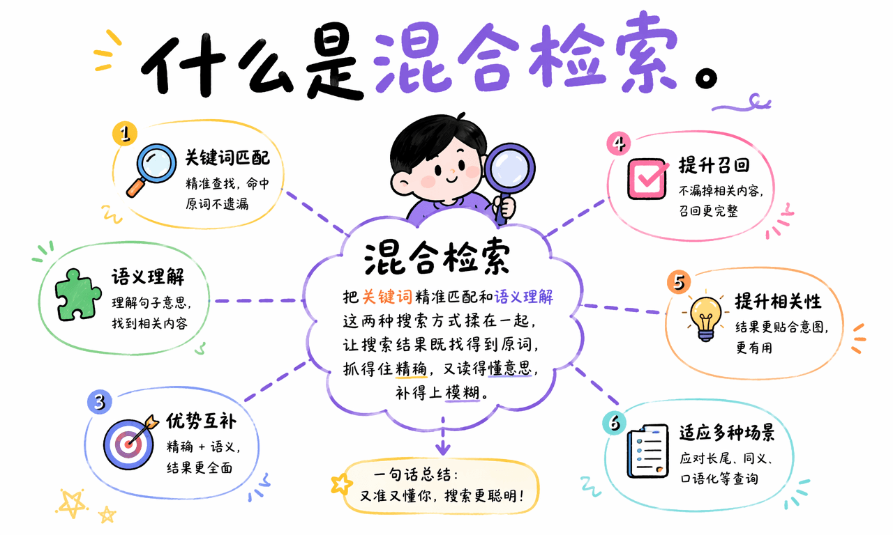 混合检索是什么?为什么纯关键词和语义搜索都会翻车
