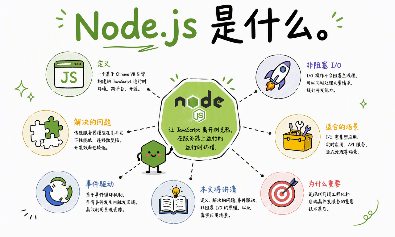 Node.js 运行原理:单线程为何能扛高并发?