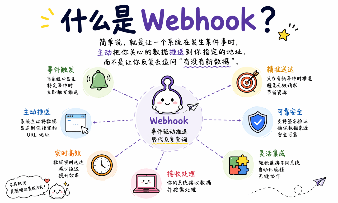 什么是 Webhook?一个 URL 就能让系统主动通知你