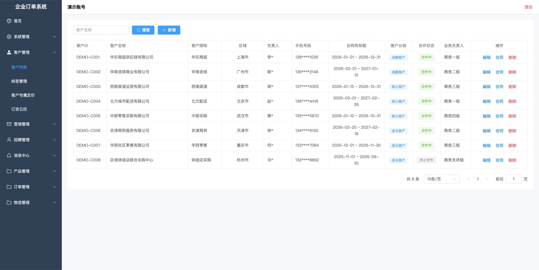 企业一体化 ERP 运营管理系统截图 1