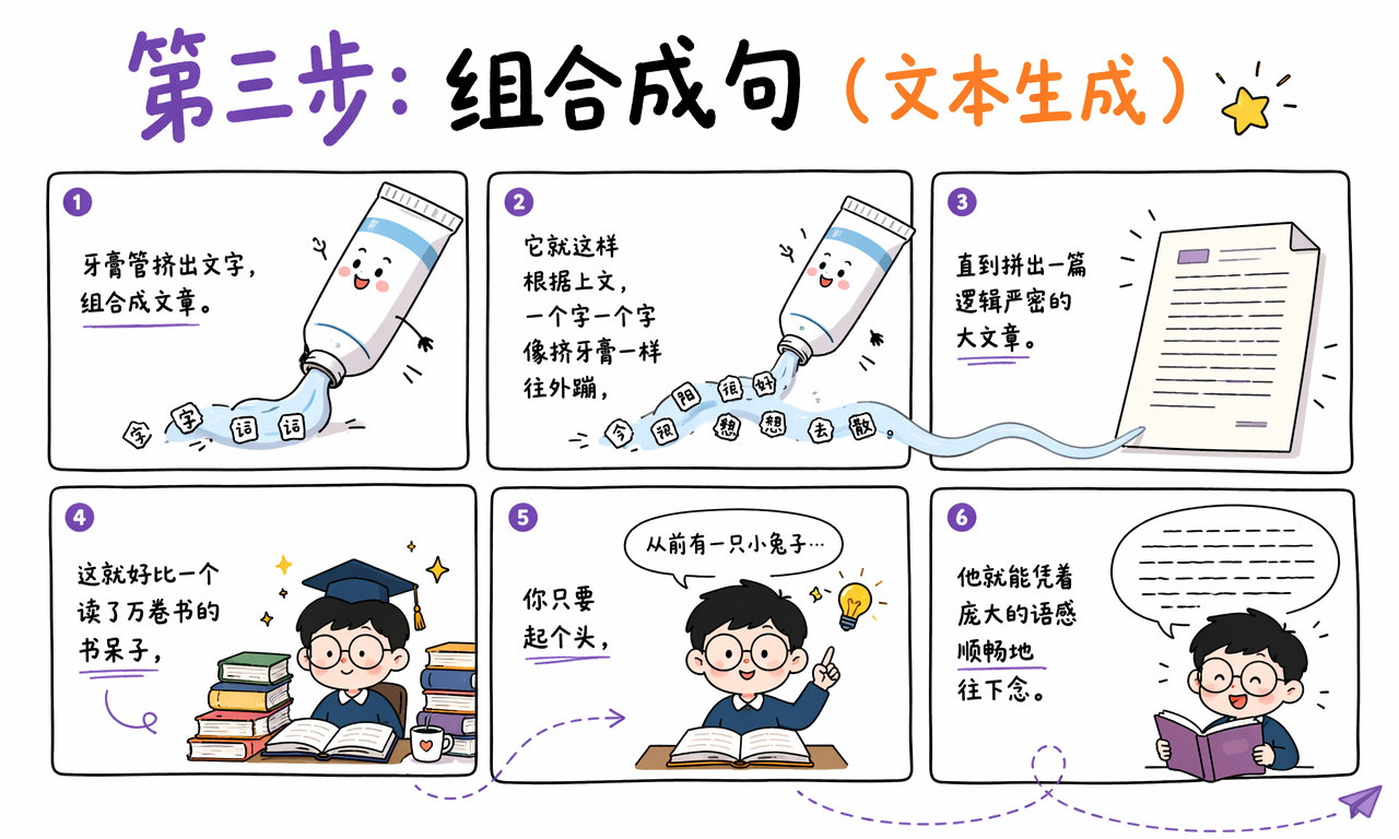 文本生成:一个词一个词拼出回答