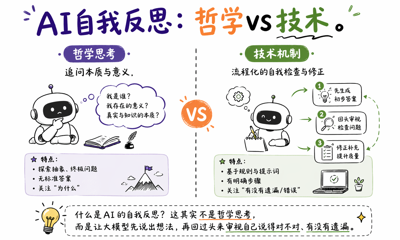 AI 自我反思让模型先生成答案再检查答案