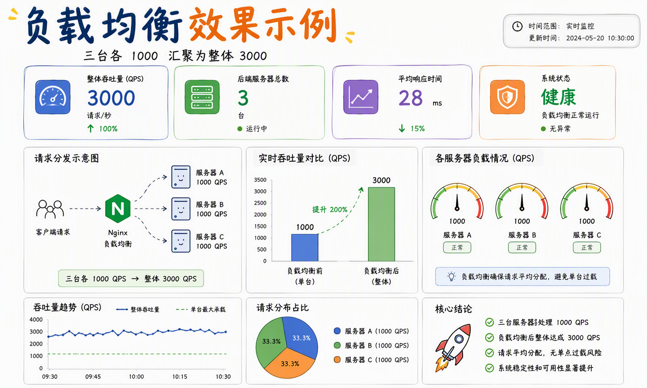三种 Nginx 负载均衡策略:轮询、最少连接和 IP 哈希