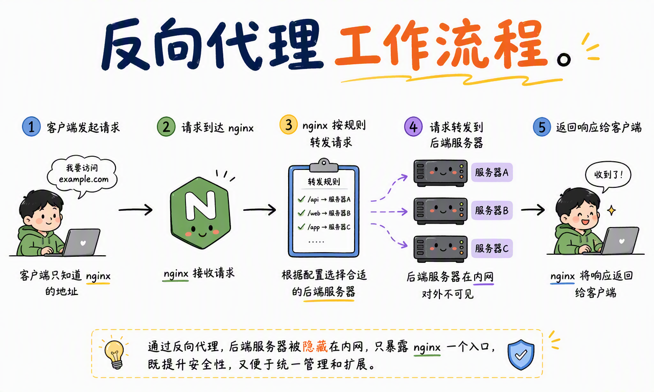 正向代理代理客户端,反向代理代理服务端,两种代理方向相反