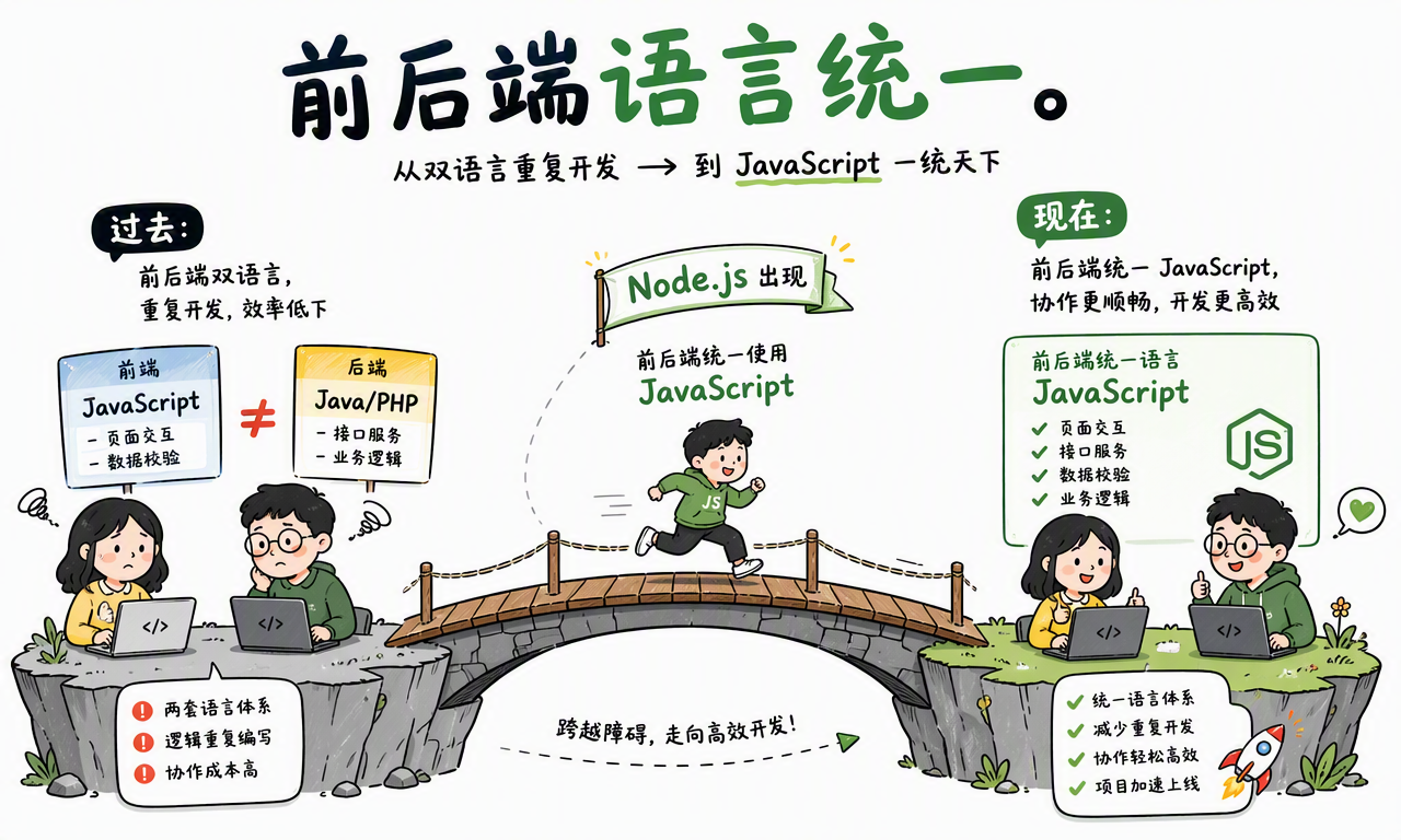 Node.js 出现前后,前端与后端语言体系和协作方式的变化