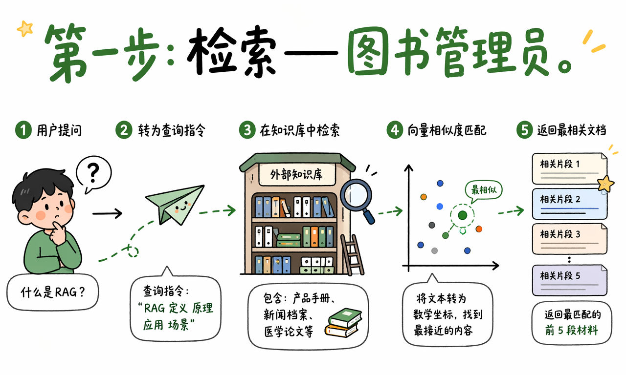 RAG 的第一步是检索