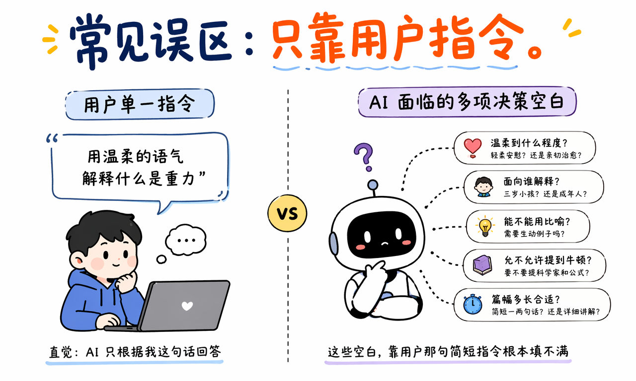 只靠用户指令的常见误区