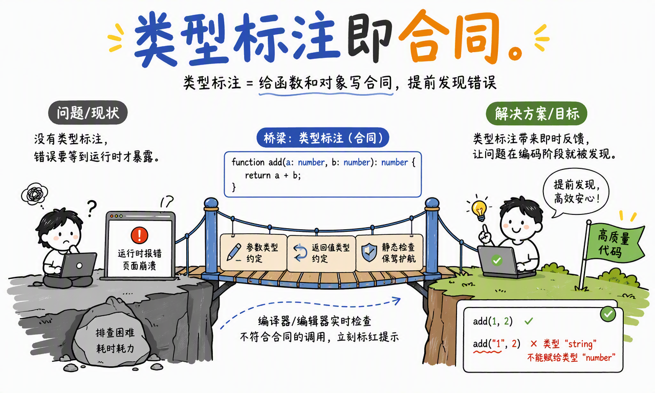 类型标注像连接调用方与实现方的代码合同