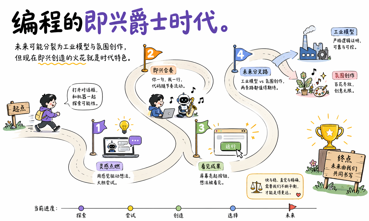 Vibe Coding 让编程进入即兴创作时代,但未来仍需在氛围创作与工业工程之间保持平衡